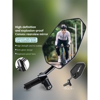 AliExpress West Biking WEST BIKING HD Bicycle Rearview Mirror 360° Rotatable Bike Handlebar End Rear View Mirror Left Mirror MTB Road Bike Accessories