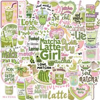 10/25/50pcs Matcha Girl Drink Graffiti Stickers for DIY Decor Stationery Suitcase Water Bottle Phone Laptop Scrapbooking