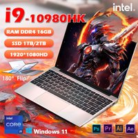 2026 i9 14.1“ PC Laptop Computer Windows 11 Pro Intel Core i9 10980HK 16GB RAM 1TB SSD Gaming Notebook WiFi 6 Portable Laptops