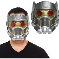 Star Lord Helmet Galaxy Super Hero Black Series Latex Mask with Light Movie Cosplay Props Halloween Costume Headwear