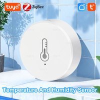 Tuya Zigbee 3.0 Temperature and Humidity Sensor Battery Powered Indoor Mini Hygrometer work with Z2M SmartLife Alexa Google Home