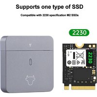 M.2 NVMe 2230 Hard Drive Box USB3.2 Gen2 Hard Disk Box Plug and Play Mobile Solid State Disk Case Aluminum Alloy for M2 2230 SSD