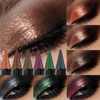 1Pc Metallic Brown Eyeshadow Pencil Glitter Silkworm Liner Pen Highlighter Gold Blue Pink Cream Eye Shadow Stick Korean Makeup