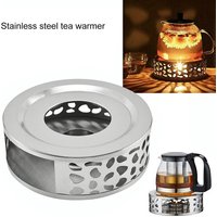 Teapot Warmer 430 Stainless Steel Hollow Design Coffee Pots Candle Base Stand For Household Glass Teapot Tea Stove Milk Warmer