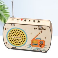 Wooden Radio Model Kit Mechanical Assembly Hands-On Learning Interactive Building DIY Craft