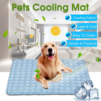 Breathable Pet Cooling Mat for Summer, Washable Ice Silk Dog Blanket, Self-Chilling Non-Toxic Pad for Sofa Car Bed, Fits Small M