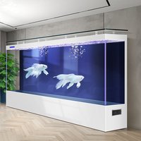Custom Large Ultra Clear Glass Aquarium 200-300 Gallon Luxury Living Room Fish Tank With Easy Clean Feature