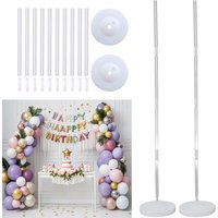 1/2Set Transparent Balloon Column Kit with Base Can Be Filled with Water Balloon Arch Bracket with Pole DIY Accessories