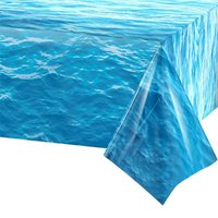 137x274cm new sea blue disposable tablecloth suitable for birthday parties single person pool party decoration