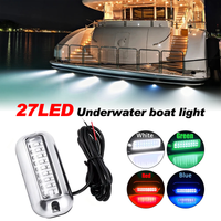 1PC/2PCS Boat Light Yacht Light 27LED Underwater Light 10-30V Waterproof LED Stainless Steel Marine Underwater Light MK-064