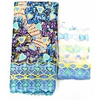 African Guipure Wax Lace Swiss Voile Lace Material 5 Yards Wax Fabric With Embroidery Nigerian Women Attire Sego Fabric Oile