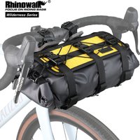 Rhinowalk Bike Handlebar Harnesses Bag Waterproof 8L-13L For Mtb Road Gravel Bike Bikepacking Removable Dry Bag Front Cycling
