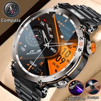 LIGE New Waterproof Smart Watch 600mAh Outdoor Riding Smart Clock Compass Heart Rate Flashlight Bluetooth Call Sports Smartwatch