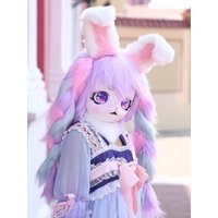 Animal Furry Fursuit Head Mask Plush Cat Fox Mask Costume Props for Halloween Cosplay Party Performance props Children's gifts