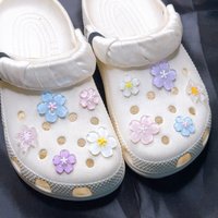 10PCS Cherry Blossom Flower Shoe Charms DIY Cute Shoe Decoration Party Accessories for Clogs Kids Boys & Girls Women Gifts