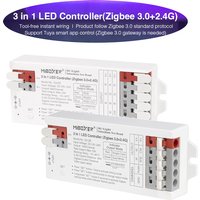 Kontroler LED Miboxer, bezprzewodowy, z natychmiastowym połączeniem, Zigbee 3.0+2.4G Wifi E2-ZR E3-ZR RF, do jednokolorowych/dwukolorowych białych/RGB/RGBW/RGBCCT.