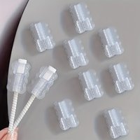 30PCS Data Cable Protector Sleeves Anti-Breakage Cord Saver for Android IPhon Data Cord Clear Case Clip Mobile Phone Accessory