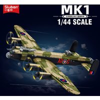 DIY British Lancaster Mk.I Bomber Fighter Aircraft Military Soldier Building Blocks Bricks Set For Children Boys Gifts