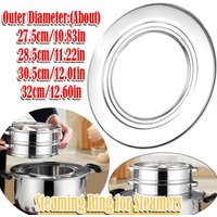 Durable Stainless Steel Steaming Ring for Steamers Multifunctional Round Steamer Holder Steamer Sheet for Baking Cooking Bread