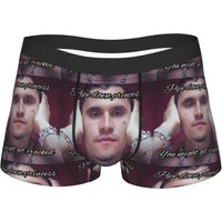 C-Charlie Kirk Face Rapper Meme Underwear Comfortable Underpants Printing Boxer Brief For Man Pouch Plus Size Boxer Shorts