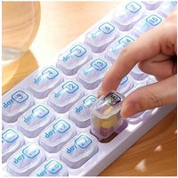 1 Piece Portable 31 Day Pill Organizer, Sealed Medication Container For Vitamins And Pills, Home Or Travel Pill Box
