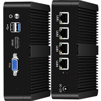 4 Ethernet Mini PC Intel N100 N2830 J1900 J4125 N5105 CPUs X86 Firewall Router Pfsense OPNSENSE Windows Linux Virtual Machine