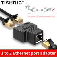 TISHRIC RJ45 1 to 2 Ways Expansion Network Port Network Splitter RJ45 Cable Port Network Cable Splitter 100m Stable Transmission