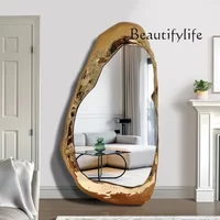 Z-J Designer European Full-body Mirror Light Luxury Full-length Mirror Wall Hanging Special-shaped Decoration Household Bedroom