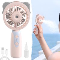 Handheld Spray Fan 1200mAh Rechargeable Mini Fan 3 Speeds Portable Misting Fan Personal Cooling Fan for Outdoor Hot Sale