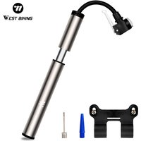 AliExpress West Biking WEST BIKING Bike Pump 120PSI Portable Bicycle Pump Schrader&Presta Valve Bike Tire Inflator Hand Pump MTB Road Bike Accessories