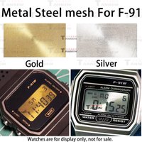 For Casio F-91W Metal Mesh Solar Sun Pattern Dial, Display Sticker film ,Watch Case,DIY Watch Repair & Modification Accessories