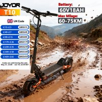 JOYOR T10 Electric Scooter For Adults Daily Travel And Commuting, E-Scooter Dual Motor 60V18Ah Battery, 10 Inch Tire Hydraulic Brake Scooters Electric Foldable image 4