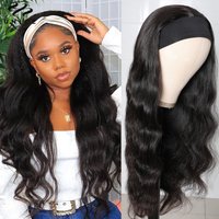 UNice Body Wave Headband Wig 100% Human Hair Scarf Wig No Glue No Sew In Beginner Friendly 150% Density