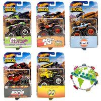 HOT WHEELS 1:64 MONSTER TRUCKS Dodge Challenger pure muscle Gulf chevy Camaro BONE SHAKER MOONEYES Collection alloy model