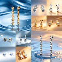 2026 light luxury niche design earrings, with a variety of styles to choose from, suitable for daily commuting wear