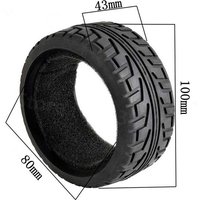 2Pcs Remote Control Car Rubber Tyre Tire Wheel HSP 100*43mm For 1/8 Off Road Nitro Power Buggy Baja HPI HIMOTO