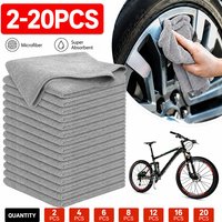 2-20Pcs Microfiber Cleaning Cloths for Bicycle Car Kitchen Towel Absorbent Soft Stain-removing Cloth Reusable Cleaning Towels