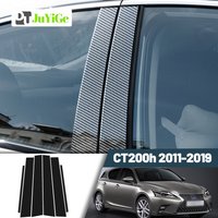 Glossy Black Carbon Fiber Window Door Deal B C Pillar Post Cover Sticker For Lexus CT200h 2011-2019 2012 2013 2014 2015 2016