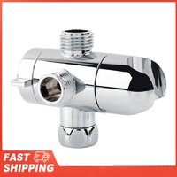 Arm Mounted Shower Holder Bathroom Shower Valve 3 Way Tee Connector Shower Adapter Shower Diverter Valve Tools