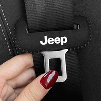 Car Logo Seat Safety Belt Buckle Cover Interior Accessories For Jeep Willys Liberty Rubicon Trail Hawk Renegade Wrangler Patriot