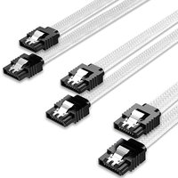 【C】SATA 3.0 III SATA3 7pin Data Cable 6Gb/S SSD Cables HDD Hard Disk Drive Cord Line With Nylon Premium Sleeved