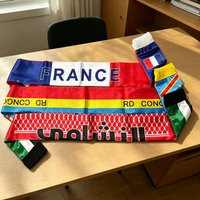 1pc Sports Scarf, Nation Team Scarf, Sports Sports Supporter Gift (DR Congo, France, Jordan) - Durable Polyester Scarf