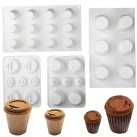 Coffee Cup Silicone Mould Mug Design Baking Utensils Dessert Cake Muffin Pudding Pastry Tools Easy Release Kitchen Accessories