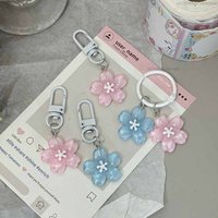 Resin Cherry Blossom Jelly Sakura Pendant Keyring Keyring Romantic Translucent Flower Doll Pendants Simulated Sakura Key Chain