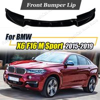 X6 F16 Car Front Bumper Diffuser Lip Tuning Spoiler Splitter Guard Body Kits For BMW X6 F16 M Sport 2015 2016 2017 2018 2019