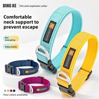 Breathable Mesh Dog Collar with Neoprene Lining Adjustable Quick-Release Pet Collar Durable Comfortable Collar for All Breeds