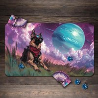 MTG Playmat, Fallout Dogmeat Custom Play Mat, TCG Playmat with Zones decoração setup gamer alfombrillas gaming mousepad gamer