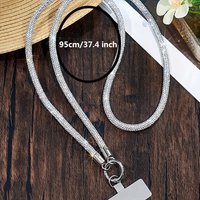 High-end Luxury Crystal Rhinestone Phone Lanyard Bright Bling Bling Phone Anti-lost Rope Hanging Cord Phone Accessories Keychain