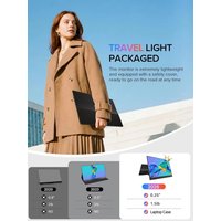 17.3inch Portable Monitor 250Nits 72% sRGB IPS HDR Travel Computer Display USB Type-C miniHDMI Dual Speakers VESA for Mac Phone