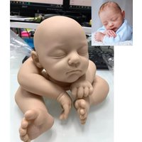 19 Inches Unpainted Reborn Vinyl Doll Kit Jamie Sleeping Baby Molds Blank Doll Parts With Cloth Body